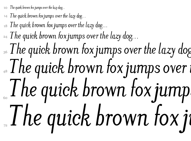 Litos Script font waterfall
